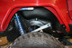 2.0" King Coil over shocks mounted on rear of a Jeep Wrangler.