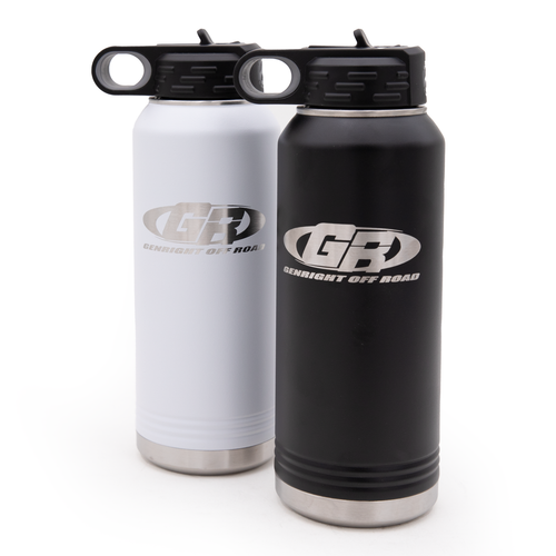 GenRight 32 oz. Insulated Laser Engraved Stainless Steel Water Bottle (White or Black)