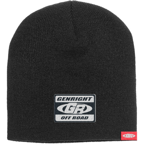 GenRight Woven Patch Beanie (Black) 