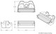 Dimensions for the GenRight 25 gallon Fuel tank for the Jeep Wrangler JK