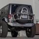 Jeep JK Aluminum Rear Bumper with factory 2" Receiver Hitch & Tire Carrier Package