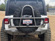 Powder coated GenRight JL Tire carrier with camera relocation mount