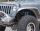 Cleanly mounted LED side marker lights on a Jeep JK