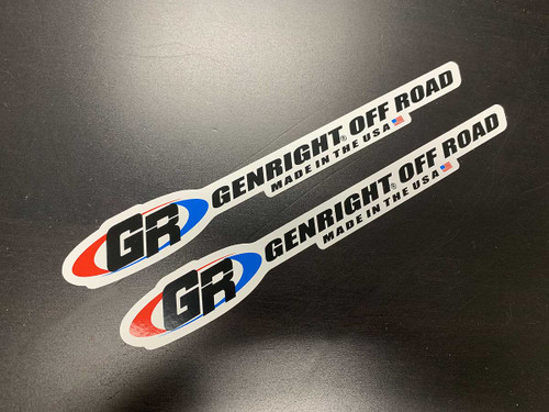 GR, GenRight Off Road 8" long color stickers