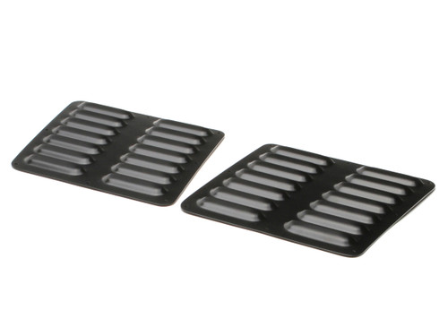 Hood Louver Set, 2pc Short - Black