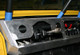 Adjustable Tilt Wheel mounted in the GenRight aluminum dash