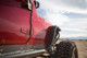 Close up of finish painted Tub Guard mounted on a Jeep