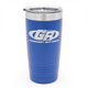 GenRight 20 oz. Insulated Laser Engraved Stainless Steel Tumbler Cup (Blue)