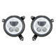 Vision X 7" Vortex LED Halo Headlight Set (Chrome) for the Jeep Wrangler JL